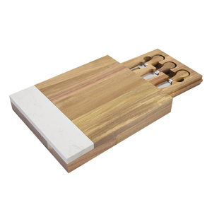 Set Tagliere <span class=keywords><strong>in</strong></span> Marmo e <span class=keywords><strong>Legno</strong></span> di Acacia <span class=keywords><strong>Fai</strong></span>-<span class=keywords><strong>da</strong></span>-<span class=keywords><strong>Te</strong></span> 2026, Set <span class=keywords><strong>da</strong></span> Tavola con Cassetto per Formaggi e Carne - Product Image 4
