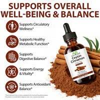 SOLOTREE Complément alimentaire liquide à l'extrait de cannelle de Ceylan, antioxydant végétalien, pour l'énergie et le soutien digestif, marque privée, pour adultes