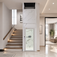 Ascenseur hydraulique moderne en acier inoxydable pour villas résidentielles, hôtels et bureaux, idéal pour l'amélioration des maisons de luxe