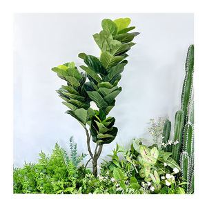 Ficus Pandurata Hance Artificiel en <span class=keywords><strong>Pot</strong></span>, Plusieurs Tailles, Ficus Lyrata Artificiel, Figuier, Arbre à Violon, Décoration d'Intérieur, Bonsaï - Product Image 2