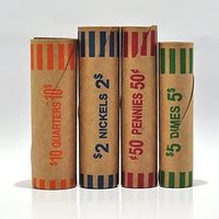 Rouleaux de protège-monnaie (128 assortis) - Quarts de dollar, cents, nickel et dimes