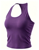 Camiseta Deportiva 2 en 1 para Mujer, Estilo Racerback, Ultra Suave, Elástica, Transpirable, de Secado Rápido, Corta, Moldeadora, para Gimnasio, Fitness y Uso Diario