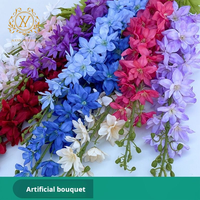 Guirlande florale artificielle en tissu de soie de 110 cm, pour décoration de plafond, idéale pour les salles de mariage et les zones d'accueil
