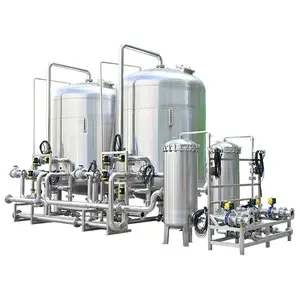 Sand Media And Activated Carbon filter SS304 tank runxin automatic filter valve water softener system