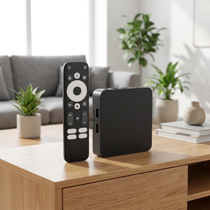 Boîtier TV Android Dcolor Amlogic S905Y4 Quad Core 2 Go + 32 Go 4K HDR avec commande vocale, décodeur pour streaming domestique – Vente chaude usine - Product Image 1
