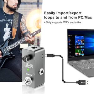 Pédale de looper pour guitare Lekato, temps de looping de 5 minutes avec prise en charge USB pour guitare électrique - Product Image 3