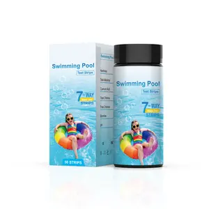 Bandelettes de test d'eau de piscine 7 en 1-Kit de test chimique de piscine de détection à 7 voies