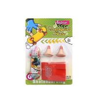 4pcs Mainan Finger Skate Board Pola Acak Pengurang Tekanan untuk Anak-Anak