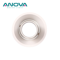 IP20 Anti-éblouissement UGR<10 360 degrés Gimbal gu10 rond led projecteur luminaire downlight cadre gu10