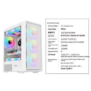 T10 Nine-Tailed Fox 240mm Lado de vidrio refrigerado por agua ATX/DIY Shell Matx Caja de computadora de escritorio para juegos Lado transparente para - Product Image 3