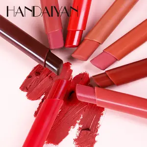 Handaiyan High Quality Matte Lipstick Set Long Lasting Oem Wholesale Waterproof Velvet Matte 8 In 1 Lipstick