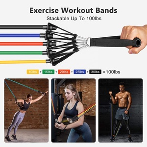 Ensemble de 11 bandes de <span class=keywords><strong>résistance</strong></span> élastiques en TPE sans latex, très résistantes, pour la salle de sport, la remise en forme et l'entraînement - Product Image 4