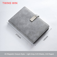 Vente directe d'usine, cahiers personnalisés avec couverture en cuir PU compact, cahier A5 à couverture rigide avec fermeture magnétique effet miroir
