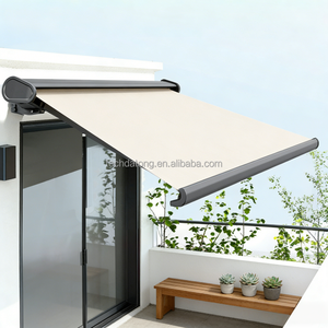 Tenda <span class=keywords><strong>da</strong></span> Sole Retrattile Motorizzata <span class=keywords><strong>a</strong></span> Cassetta, Pieghevole per Esterni con Telo Antipioggia in Poliestere per Balcone e Giardino - Product Image 3
