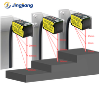 Sensor de Distancia Láser de Alta Precisión NPN/PNP Jingjiang JH-C1200, Alimentación de 10-30V para Inspección de Planitud de Superficies