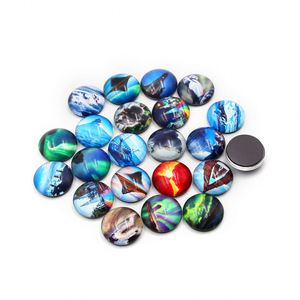 Wholesale Custom Round Glass Fridge Magnet Set <b>Magnetic</b> 3D Sticker in Round <b>Shape</b> - Product Image 2