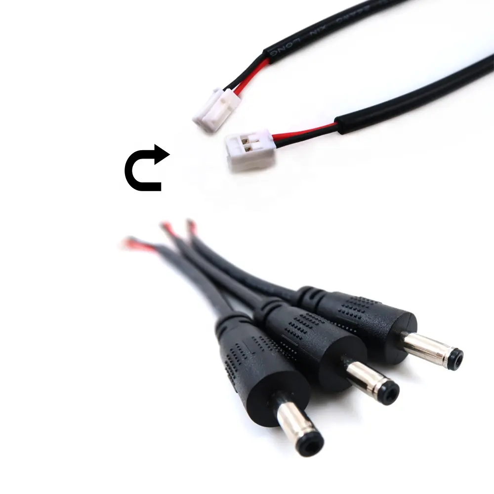 Đen DC Power Extender Cáp âm thanh Adapter Cable Đối với Điện thoại thích ứng với tai nghe âm nhạc thông minh đồng hồ