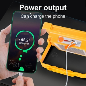 태양광 충전식 Type-C 충전 솔라 IP66 비상 경고등 및 LED 태양광 캠핑 라이트 - Product Image 6