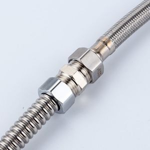 Stainless Steel Male Threaded <b>Shower</b> <b>Hose</b> Connector 1/2 In Durable For Inlet <b>Hose</b> And <b>Shower</b> <b>Head</b> Extension - Product Image 2