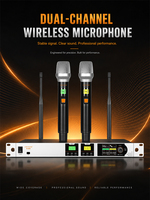CHXYKOM Professionelles Tragbares Funkmikrofon mit Ein-Tasten-Frequenzsuche, Dual-Channel, Schnelle IR-Synchronisation, XLR-Anschluss