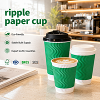 Vaso de Papel de Triple Pared Resistente al Calor, Libre de BPA, No Tóxico, de Grado Alimenticio Profesional, para Bebidas de Lujo en Cafeterías Gourmet Premium