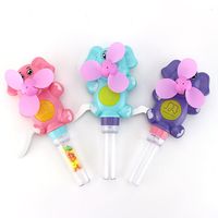 Candydream Ventilateur à manivelle en forme d'éléphant, jouet porte-sucettes en plastique, jouet à remplir de bonbons, vente en gros, cadeau promotionnel pour enfants