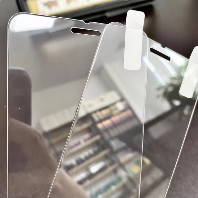 Mobile Phone Screen Protector 0.3mm High Aluminum Arc Tempered Glass Protective Film for iPhone 14 15 Pro Max