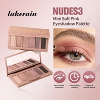 Mini palette de fards à paupières rose pâle, longue tenue, pour un regard éclatant toute la journée, texture mate et scintillante, texture lisse