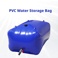 Sac de stockage d'eau en PVC épaissi 500L (132 gallons) en promotion – Réservoir d'eau carré pour irrigation d'urgence et stockage d'eau pour voiture