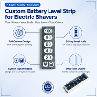 Afficheur graphique à LED personnalisé professionnel pour niveau de batterie de rasoir, module à 5 segments pour compteur de charge de rasoir électrique