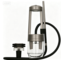Chicha portable Quas en aluminium de qualité aéronautique, finition mate dépolie, à un seul tuyau, style arabe - Approvisionnement transfrontalier