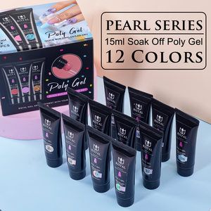 RISYAL Poly Shimmer Nail Gel – Gel UV <span class=keywords><strong>semi</strong></span>-<span class=keywords><strong>permanent</strong></span> à construction rapide, vernis à ongles brillant, <span class=keywords><strong>extension</strong></span> d'ongles, gel acrylique, Soak Off, Nail Art - Product Image 5
