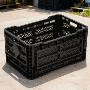 Panier de manutention pliable en plastique du Rhin-Nord-Westphalie, grande capacité 51L, pour la logistique des fruits - Product Image 1