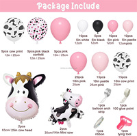 Kit de décoration pour Halloween sur le thème des animaux de la ferme : toile de fond en latex, nappe de fête champêtre, arche de ballons, guirlande, pour photographie et baby shower