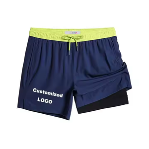 Bañador personalizado de alta calidad para hombre, pantalones cortos de playa sólidos impermeables elásticos en 4 direcciones, estilo informal de cintura media para surfear - Product Image 5