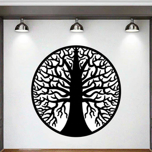 Traditional Art Deco 3D Laser Cut Eco-friendly Metal Panel Stylish Durable Hanging Family Tree <strong>Wall</strong> Decor Home Garden <strong>Ornament</strong> - Product Image 2