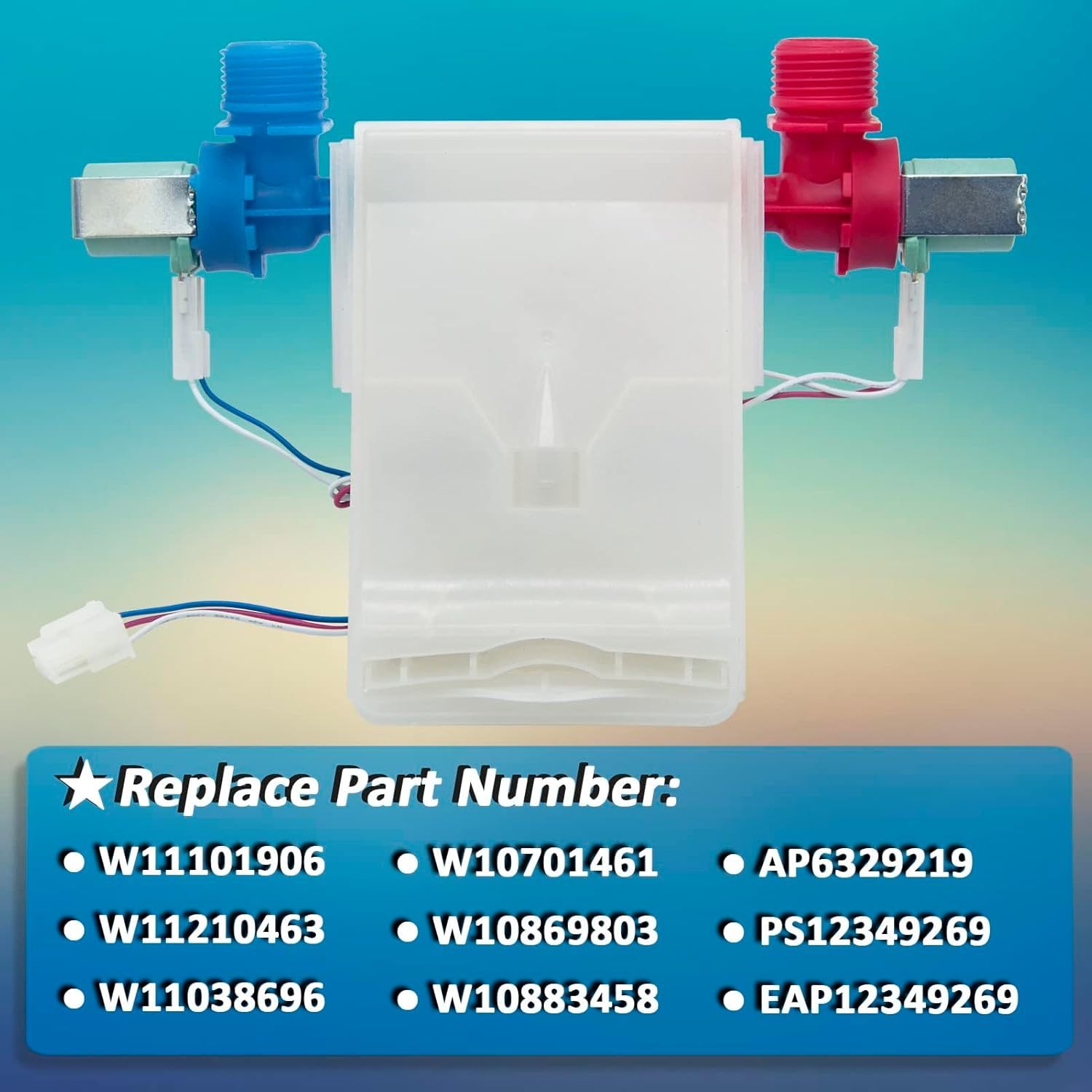 W11101906 Washer Water Inlet Valve Replaces for | Ubuy