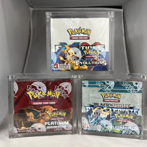 Usine Direct <span class=keywords><strong>Prix</strong></span> Clair Acrylique Pokemon Cartes Booster Boîte Original Avec Couvercle Magnétique Anti-uv Booster Boîte De Rangement - Product Image 2