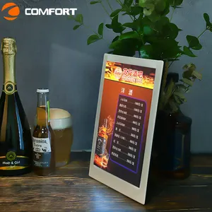 Alibaba Lieferant neuesten Stil einzelne Seite LED-Menü Board hintergrund beleuchtete Menü Buch