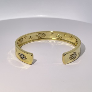 Brazalete de Cobre Chapado en Oro Vintage con Adornos de Circonita de Tianyu Gems, Joyería de Moda de Lujo - Product Image 2
