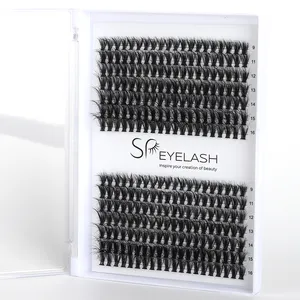 SP EYELASH Natural Customized 20D 60D 80D Cluster Lashes Pre-Cut Fluffy Nature Long 3D Effect Diy Lashes Cluster Extensions Kit