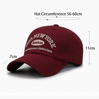 Chapeau en pur coton de haute qualité avec broderie 3D Madison Square Baseball Sun Duckbill