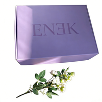 Luxuriöse Lila Papier-Geschenkbox mit Matt-Laminierung Individuelles Logo Recycelt für Make-up Haar Socken Pelz-Großhandel Kosmetikverpackung