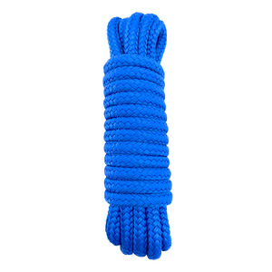 Cuerda de nylon trenzada azul de 3/8 pulgadas x 15 pies para uso en anclaje, remolque y amarre de embarcaciones - Product Image 1