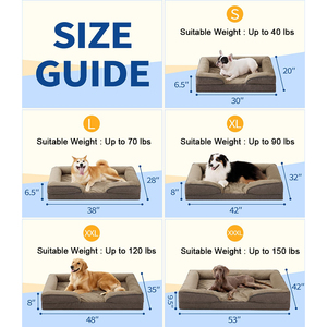 Ortho pä disches Haustier bett für große Hunde Wasch barer abnehmbarer Bezug mit Eier kisten schaum Wasserdichtes Futter Boden Stütz kissen Bett - Product Image 6