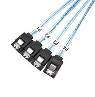 Kabel Data Tembaga Minisas XY3601002 8087 ke 4SATA 7-Pin untuk Server Motherboard RAID Controllers