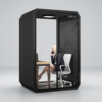 Poste de travail portable pour 2 personnes, cabine insonorisée, bureau privé, salle de réunion insonorisée