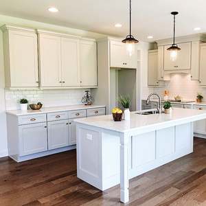 Gabinetes de Cocina Modernos de Madera de Nogal Macizo Personalizados con Encimera de Acrílico y Mármol, Grifo, Fregadero, Bisagras y Accesorios - Product Image 6