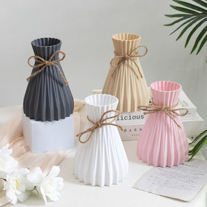 Factory Price High Quality <strong>Folded</strong> Shape <strong>Plastic</strong> Flower <strong>Vase</strong> For Wedding Indoor Home Decor - Product Image 5