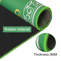 Tapis de jeu de mahjong imprimé vert, antidérapant, portable, pour poker, dominos, jeux de société